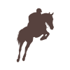 redbird riding horseback jumping