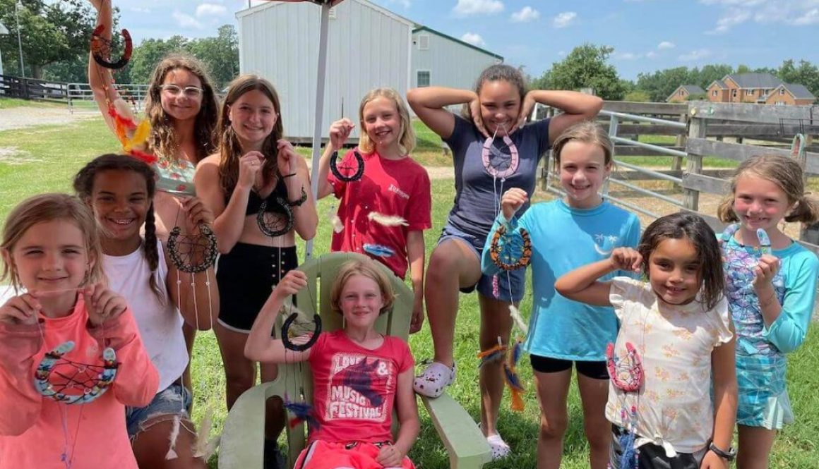 kids at redbird equestrian pony camp